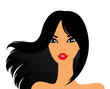 portrait of beautiful young. Beautiful vector illustration.