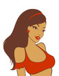 Beautiful pin-up girl in retro style