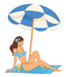 Beautiful pin-up girl in retro style