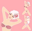 Beautiful pin-up girl in retro style