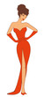 Beautiful pin-up girl in retro style