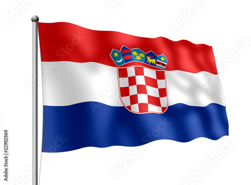 Illustration: Kroatien-Flagge Kroatien-Flagge