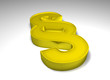 Illustration: Paragraph - paragraf - sign - Zeichen - 3D - golden Paragraph - paragraf - sign - Zeichen - 3D - golden