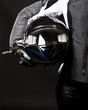 Helmet in hands
