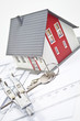 Haus mit Bauplan