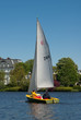 Sailing on lake Alster