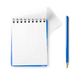Notepad isolated on the white background Notepad isolated on the white background