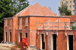 chantier de construction en briques creuses