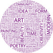 ART. Word collage on white background.