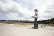 Young child fishing