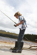 Boy fishing