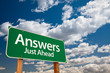 Answers Green Road Sign Answers Green Road Sign