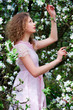 lovely woman in flowers