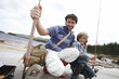 Young father and son