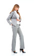 young bussines women portrait over white