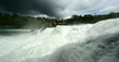 Waterfall Rhine Falls (Rheinfall) at Schaffhausen in Switzerland