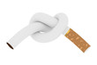 Illustration: Cigarette tied to a knot Cigarette tied to a knot