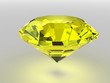 Yellow diamond rendered with soft shadows Yellow diamond rendered with soft shadows