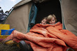 Foto: Brother and sister in a tent Brother and sister in a tent