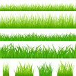 4 backgrounds of green grass and 4 tufts of grass 4 backgrounds of green grass and 4 tufts of grass