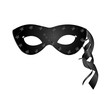 Realistic black carnival mask Realistic black carnival mask