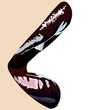 Realistic illustration of close up of lips Realistic illustration of close up of lips