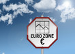 Road Sign "Euro Zone Crash / Crisis"
