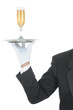 Butler with Champagne on Tray Butler with Champagne on Tray
