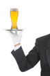 Butler with Beer on Tray Butler with Beer on Tray