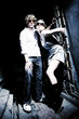 Fashionable young couple wearing sunglasses Fashionable young couple wearing sunglasses