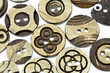 boutons naturels coque noix de coco, fond blanc