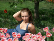 The girl in spring colours The girl in spring colours