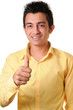 Photo: Smiling South Asian young businessman showing thumbs up Smiling South Asian young businessman showing thumbs up