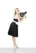 Girl with film camera