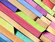Colored planks of wood Colored planks of wood