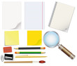 Set of school supplies