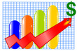 color diagram with smiling arrow and sign dollar