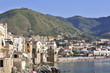Photo: Céfalu beach in the summer Céfalu beach in the summer