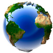 Miniature real Earth