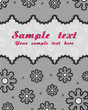 Lace postcard (black, grey, raspberry) Lace postcard (black, grey, raspberry)