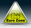 Glossy 3D Style Sign "Euro Zone Crisis"