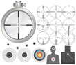 Shooting kit-targets,cross-hairs,dummies,guns sight Shooting kit-targets,cross-hairs,dummies,guns sight