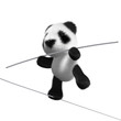 3d Teddy on tightrope