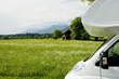 Photo: Caravan in a park Caravan in a park