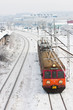 passengers train in winter