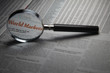 magnifier on the newspaper