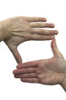 Using hands to frame (cutout)