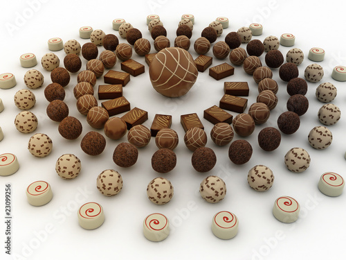 Illustration: Cerchio di cioccolattini Cerchio di cioccolattini