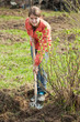 woman working with shovel woman working with shovel
