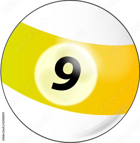 Vektor: Billard Ball 9 Billard Ball 9